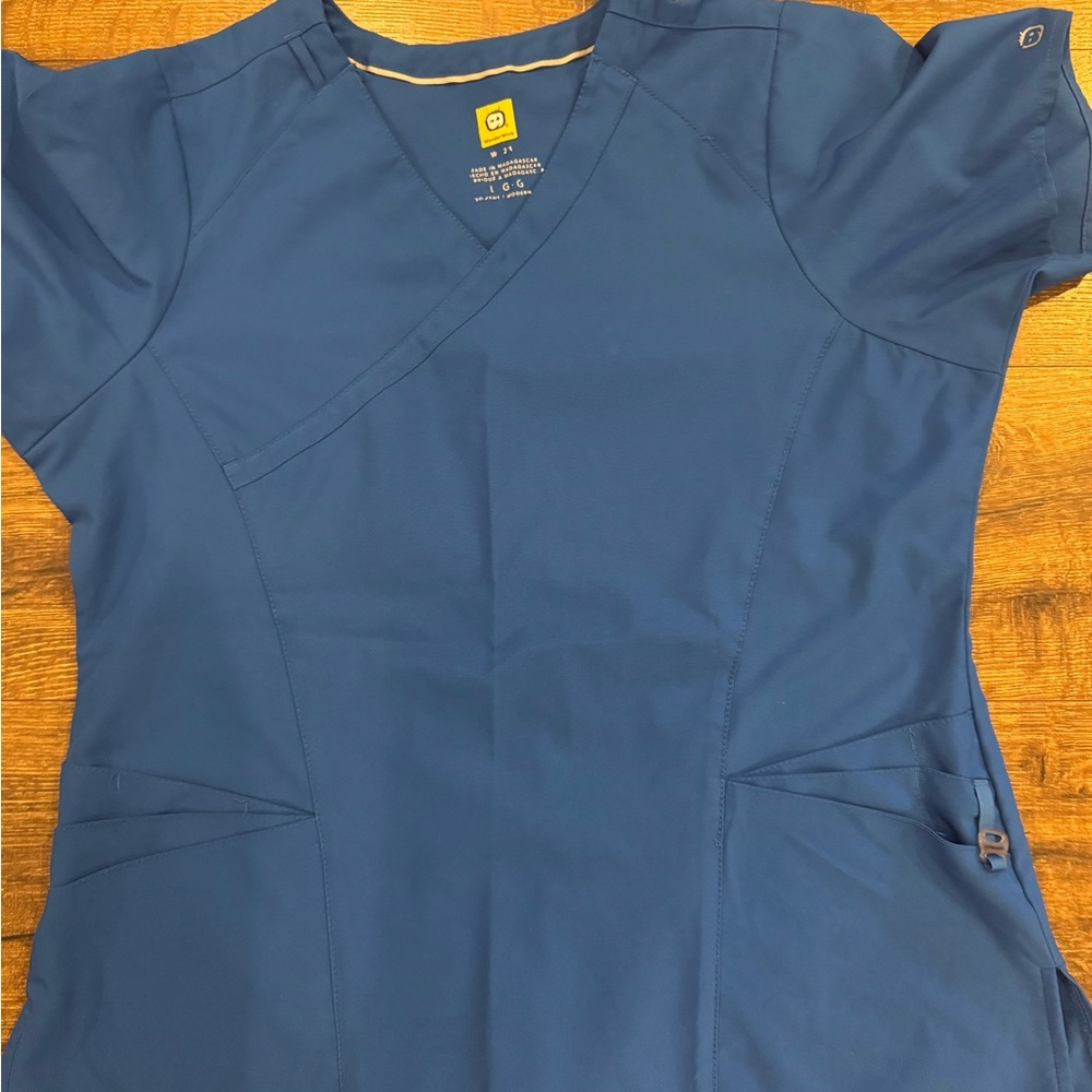 WonderWink Women's Blue Scrub Top